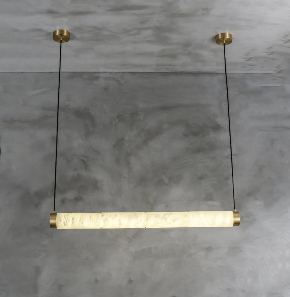 Strip Alabaster Chandelier
