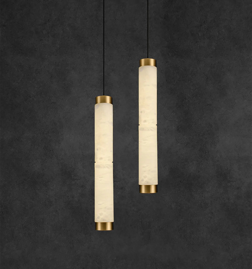 Strip Alabaster Chandelier