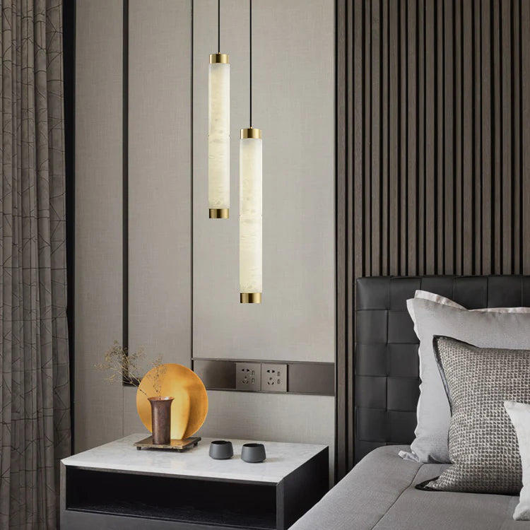 Strip Alabaster Chandelier