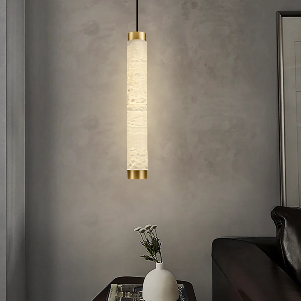 Strip Alabaster Chandelier