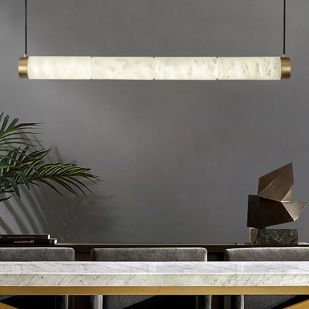 Strip Alabaster Chandelier