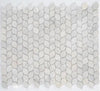 Palia White Dolomite Mosaic Tile Leaf Design on 12" x 12" Mesh - Polished - Pattern / 12"x12"x3/8" / Polished