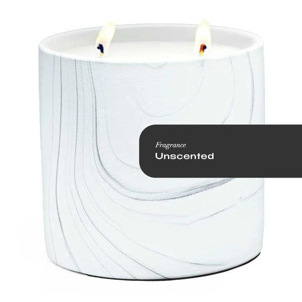 Unscented White Marble Candle 17oz - Gifts for You 'n Me