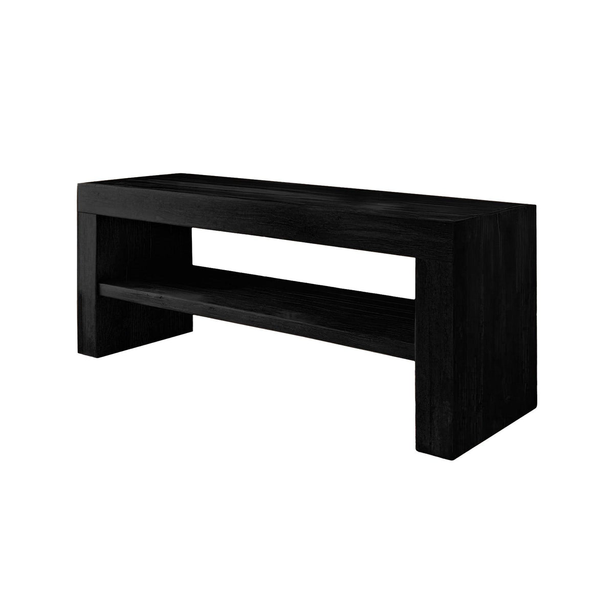 Mareta Coastal Handcrafted Solid Wood Freestanding Bathroom Vanity with Open Storage