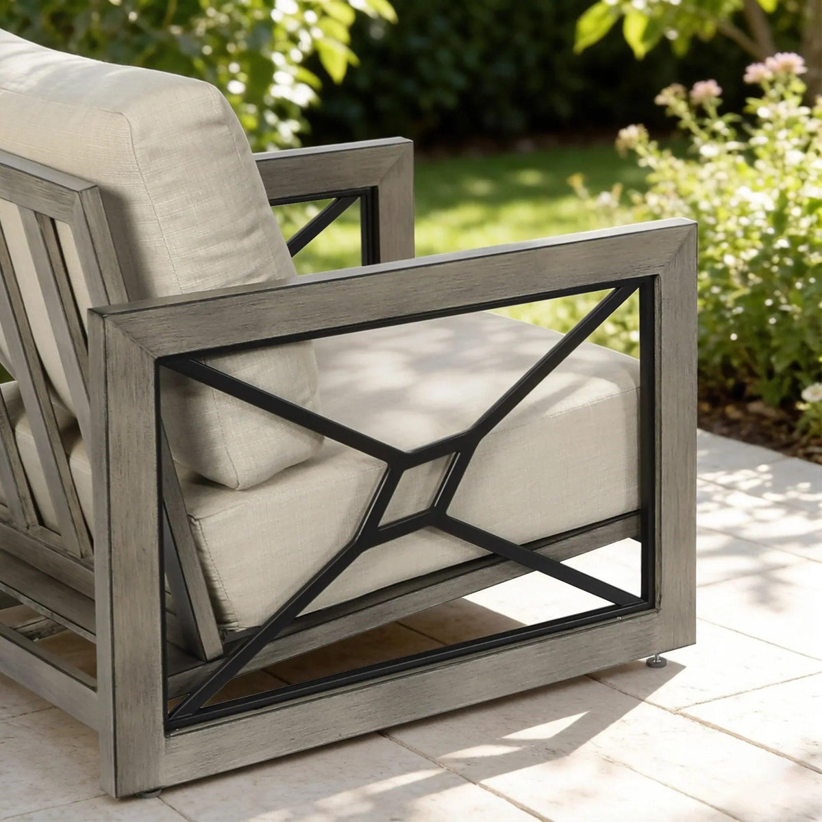 Marindo 3 Pieces Aluminum Patio Bistro Set with Sunbrella® Cushions
