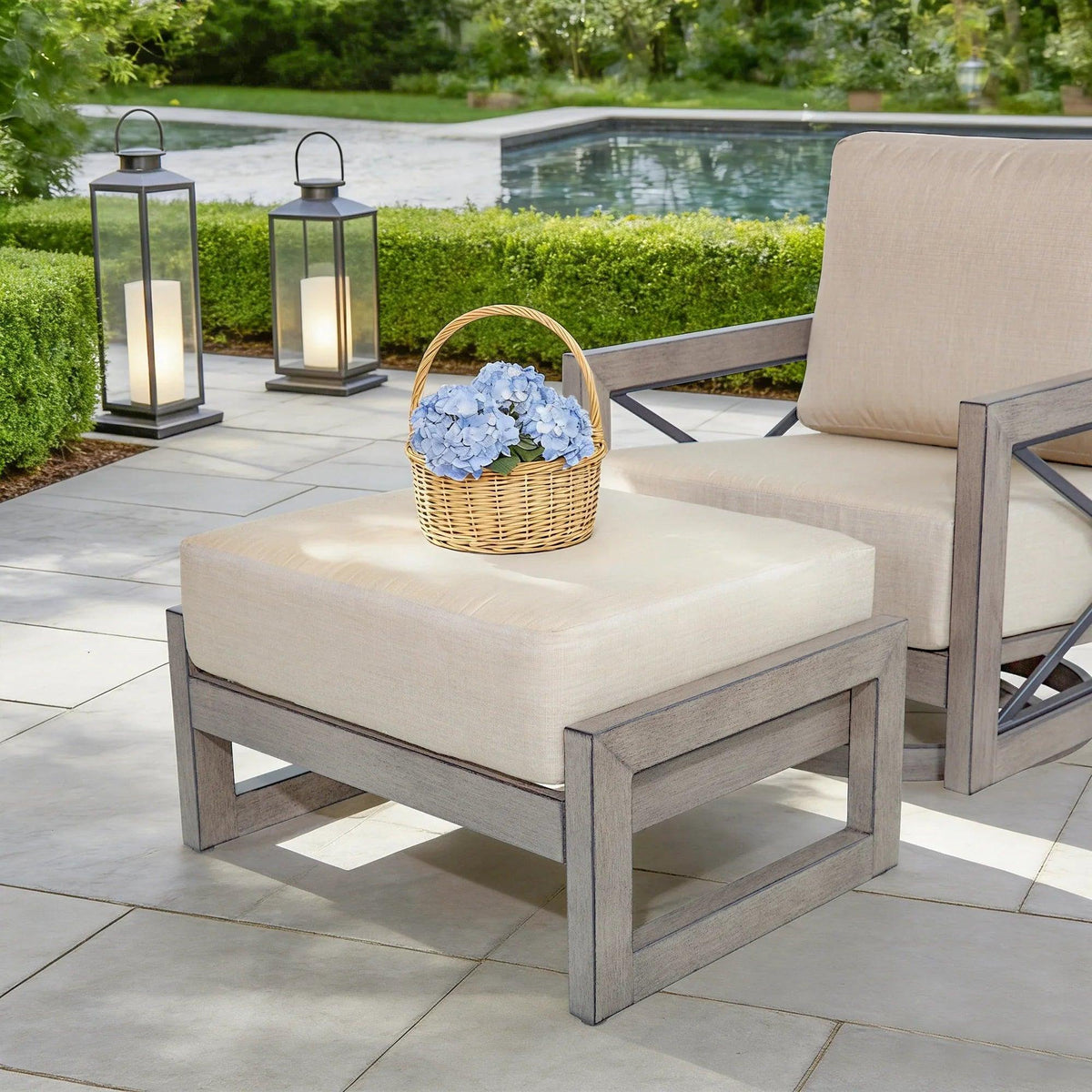 Marindo 7-Piece Aluminum Multi-Flex Fire Chat Suite with Ottomans