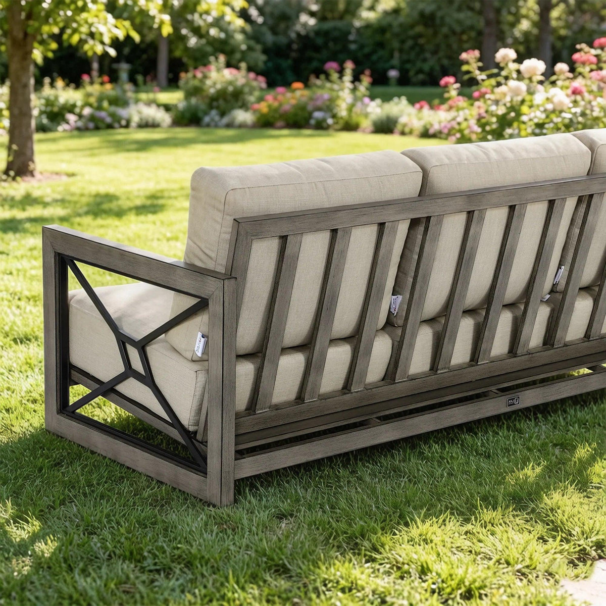 Marindo 4 Pieces Aluminum Patio Conversation Set with Sunbrella® Cushions for 5 Person