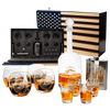 Marine Big Box Wall Decor Murphy with Decanter, 4 whiskey glasses, 4 shot glasses, marine flask, marine gifts