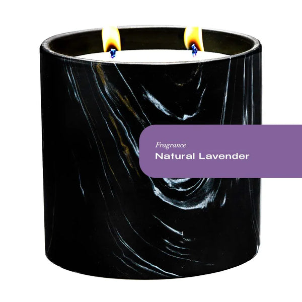 Natural Lavender Black Marquina Candle 17oz - Gifts for You 'n Me