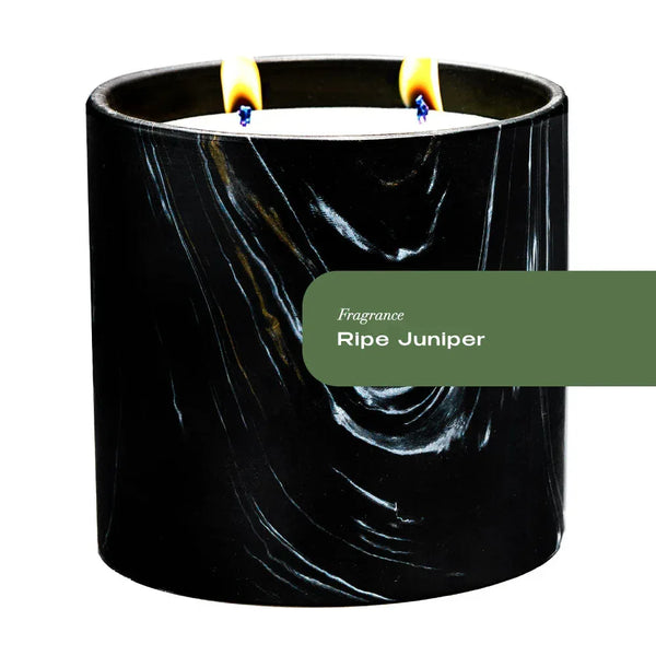 Ripe Juniper Black Marquina Candle 17oz - Gifts for You 'n Me