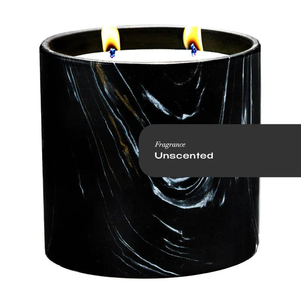 Unscented Black Marquina Candle 17oz - Gifts for You 'n Me