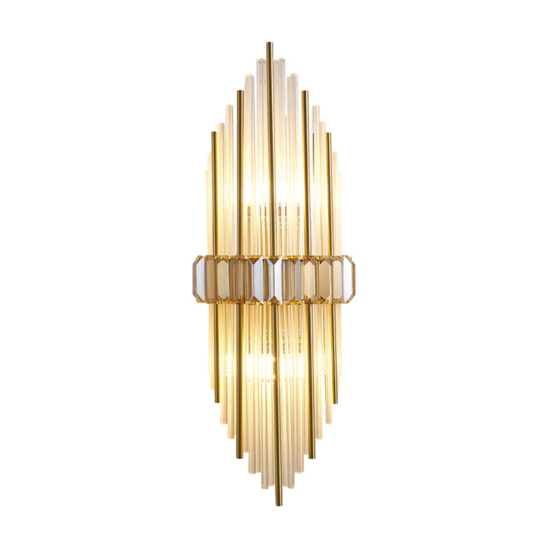 Marsily Gold Black Crystal Wall Lamp