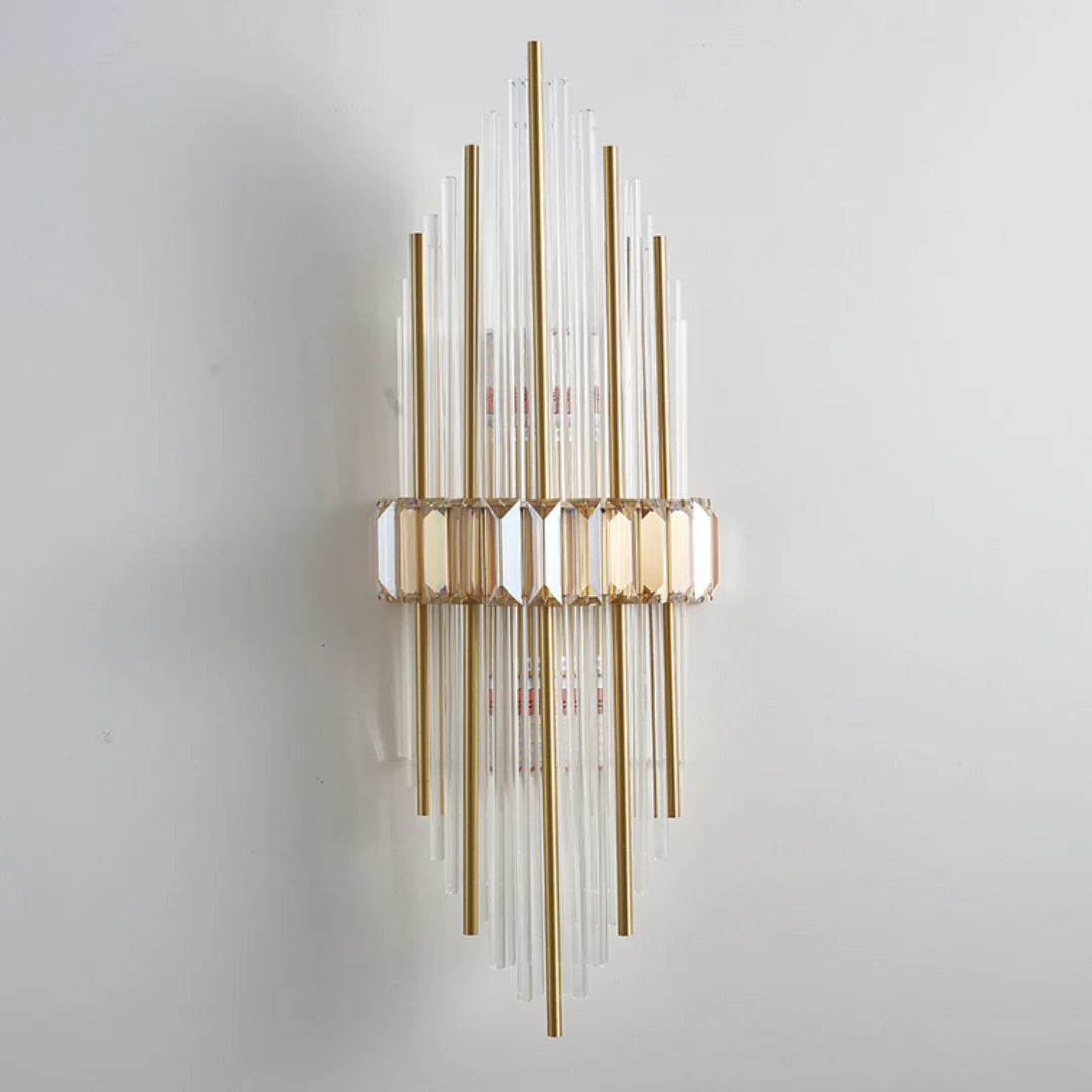 Marsily Gold Black Crystal Wall Lamp