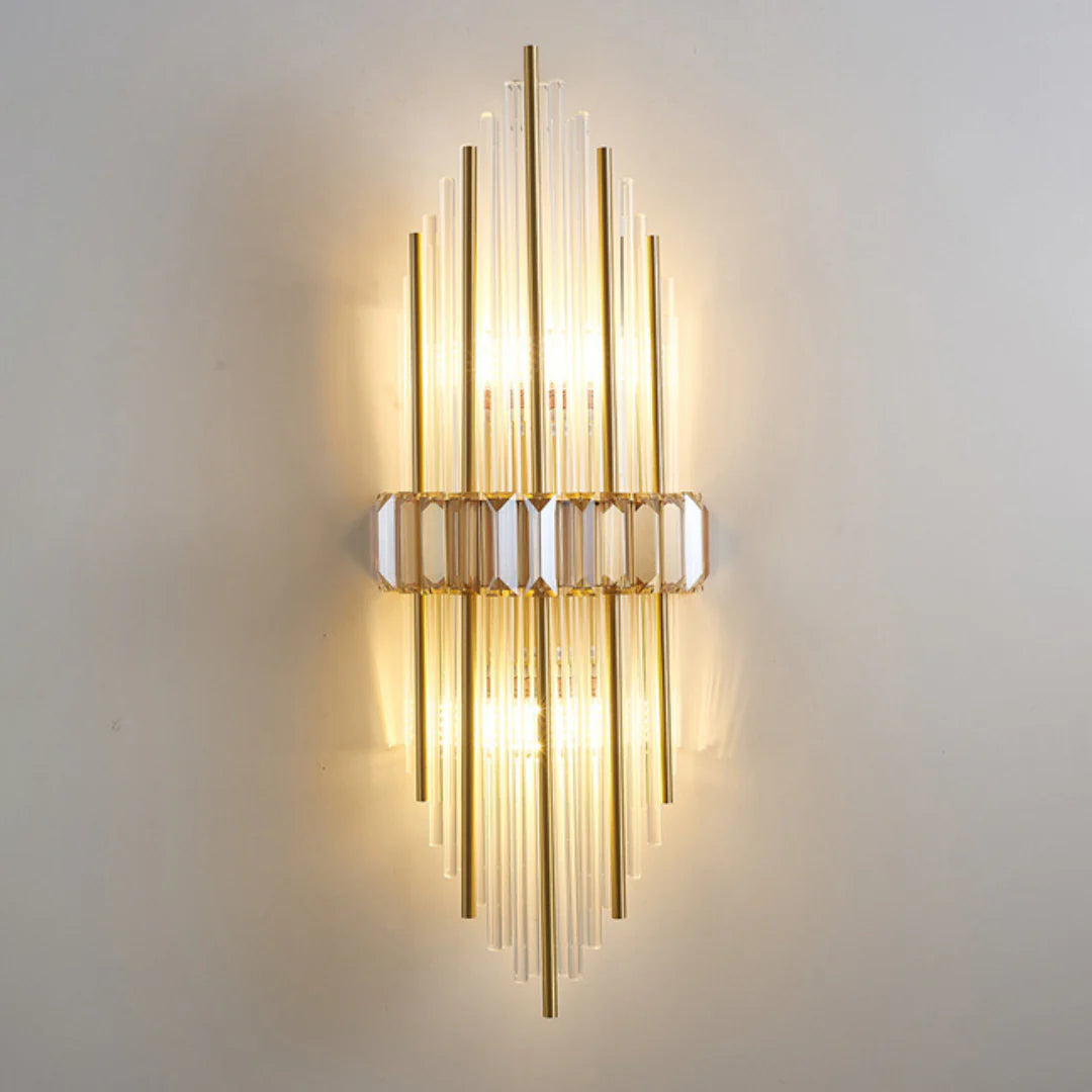 Marsily Gold Black Crystal Wall Lamp