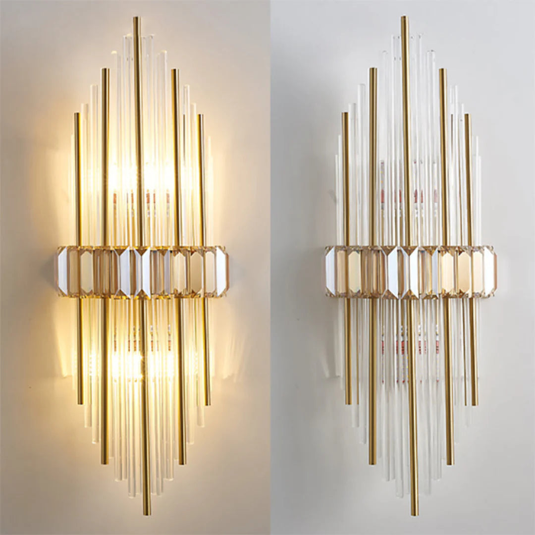 Marsily Gold Black Crystal Wall Lamp