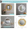 30.5” Eden Gingko Leaf Round Wall Mirror by Martha Stewart