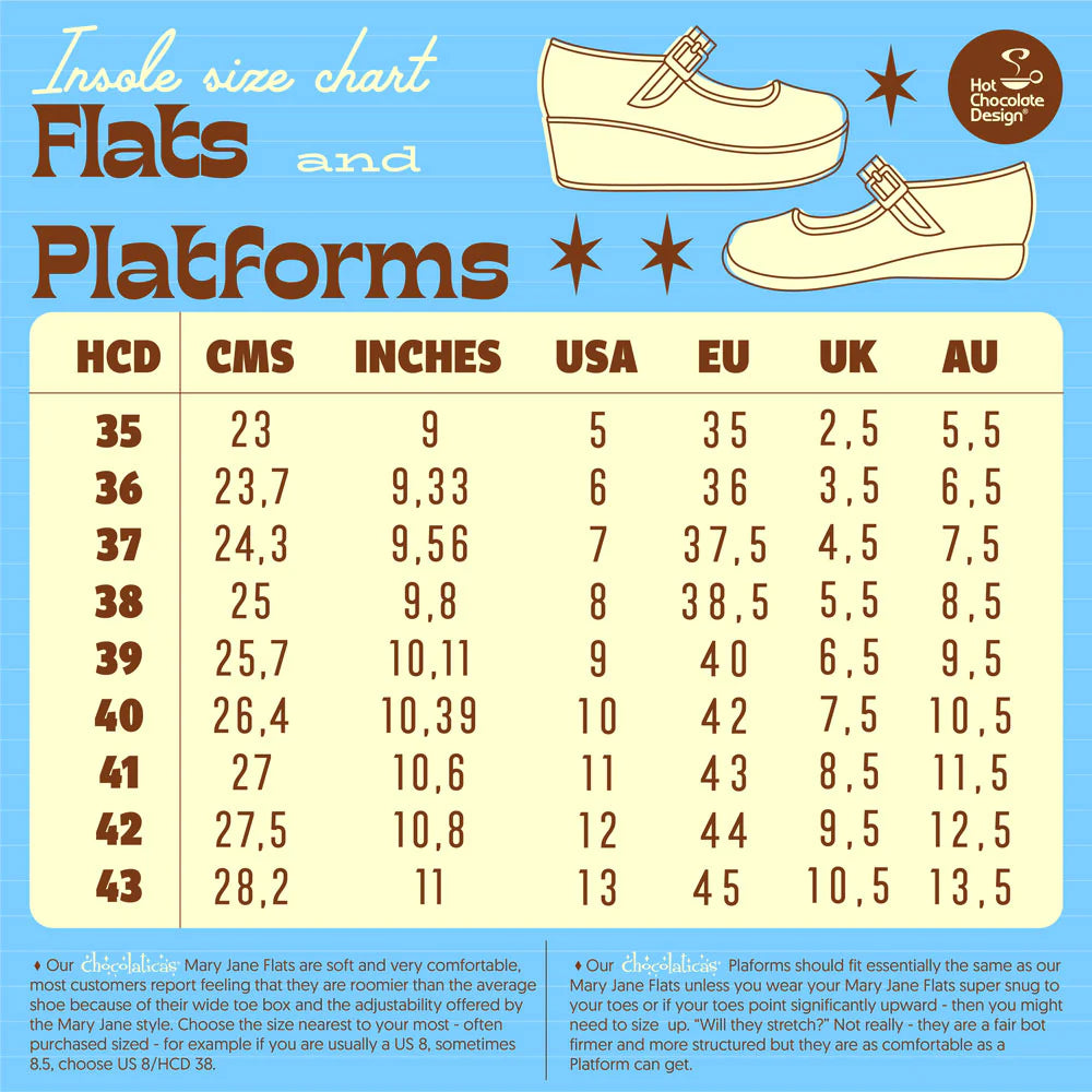 Hot Chocolate Design Footlong Mary Jane Platform