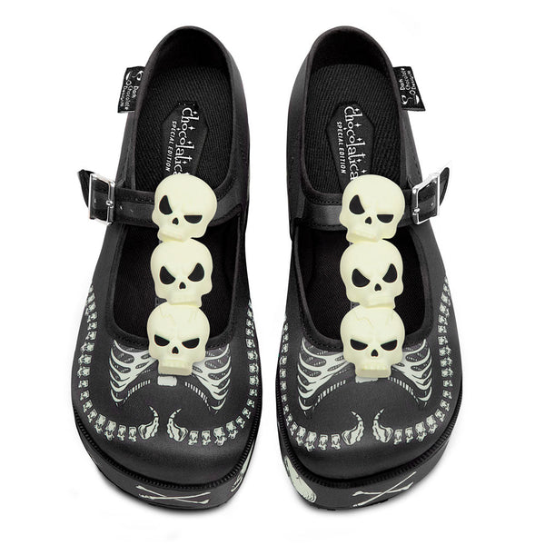 Skeletons Under My Bed Women's Mary Jane Platforms