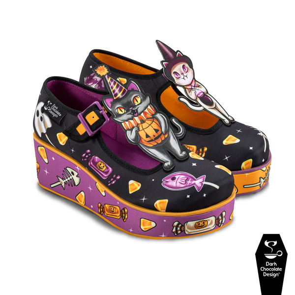 Hot Chocolate Design - Trick or Kittens Platform Shoes
