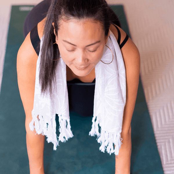 Turkish Towel | Hand Towel | Oat + White