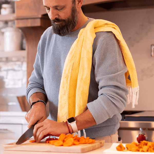 Turkish Towel | Hand Towel | Yellow + Orange