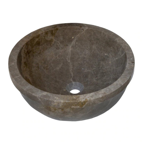 Maya Grey Natural Stone Marble Drop-in Vessel Sink Polished (D)16