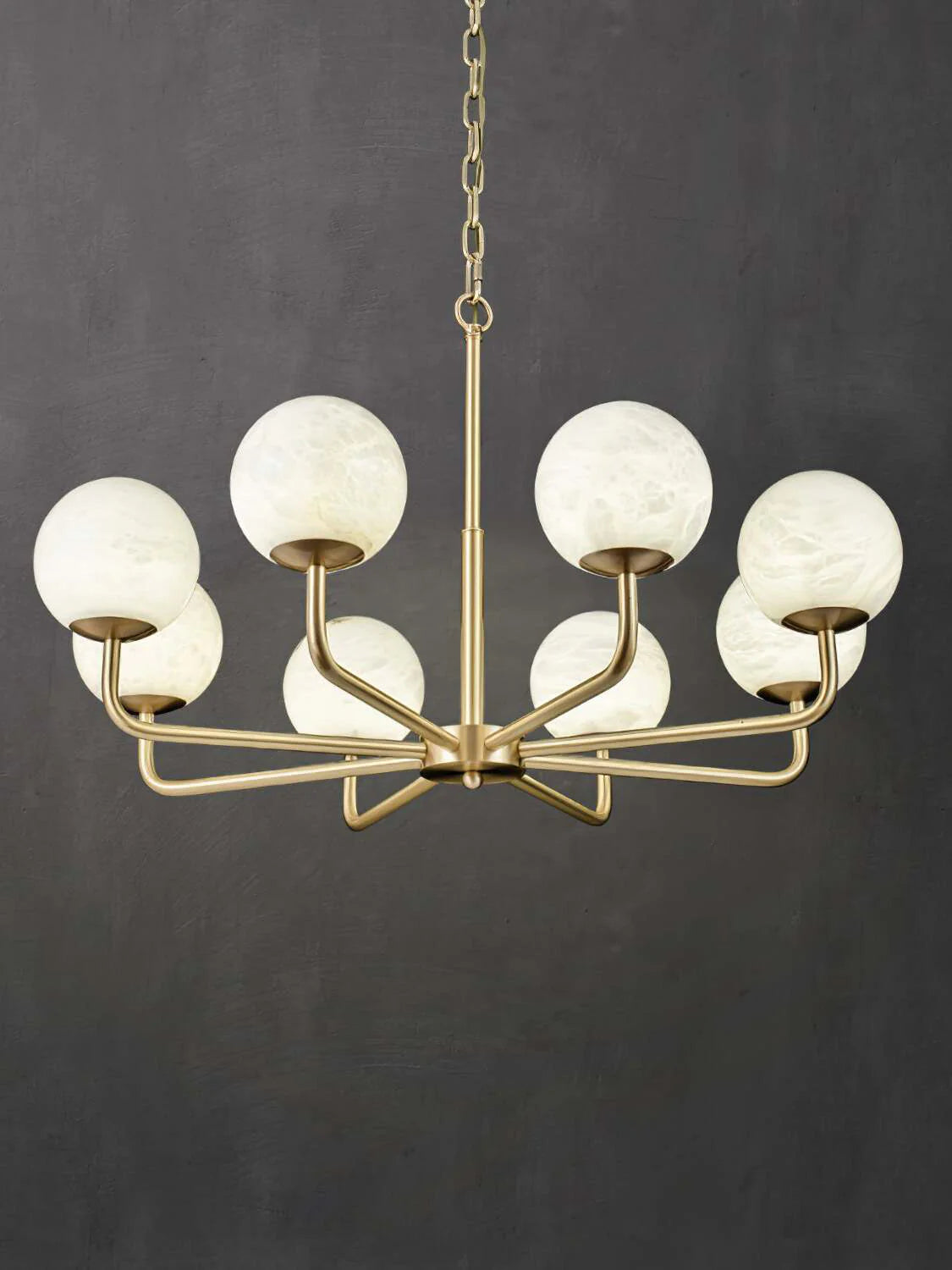 Alabaster Maytoni Erich Brass Chandelier