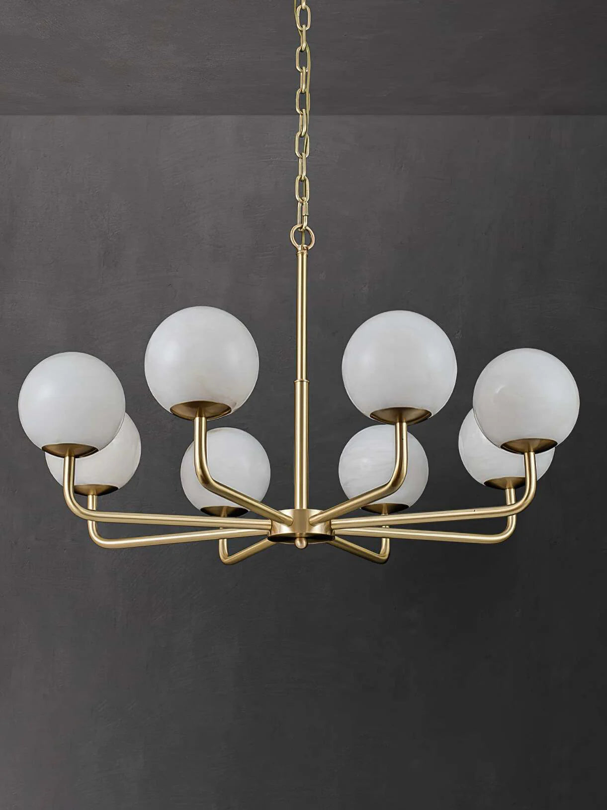 Alabaster Maytoni Erich Brass Chandelier