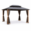 Shade N' Shelters 10' x 12' McKinley Hardtop Gazebo with Mosquito Netting