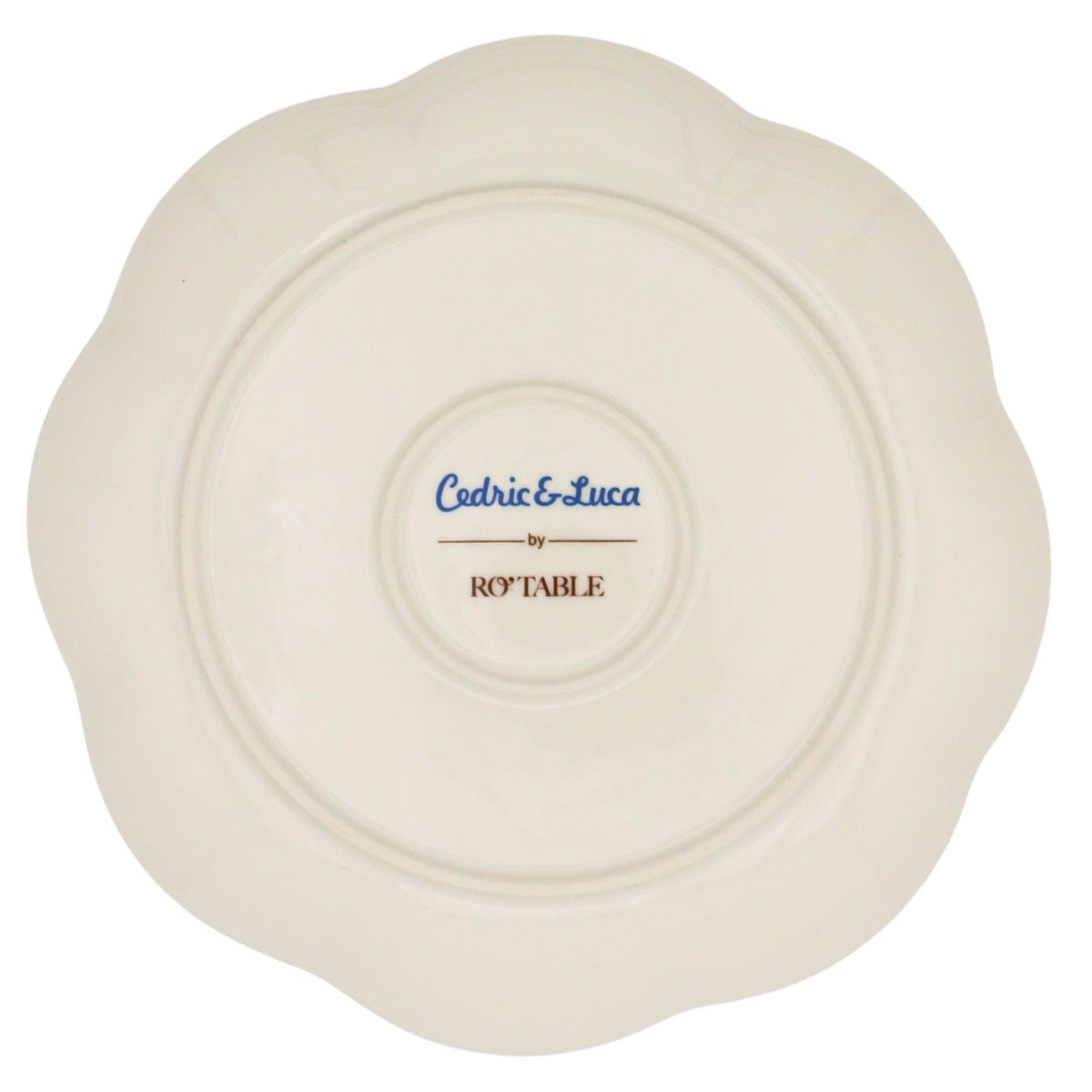 Meadow Flora Scalloped Ceramic Dinner Plates – Set of 4 (+1 Bonus Plate)