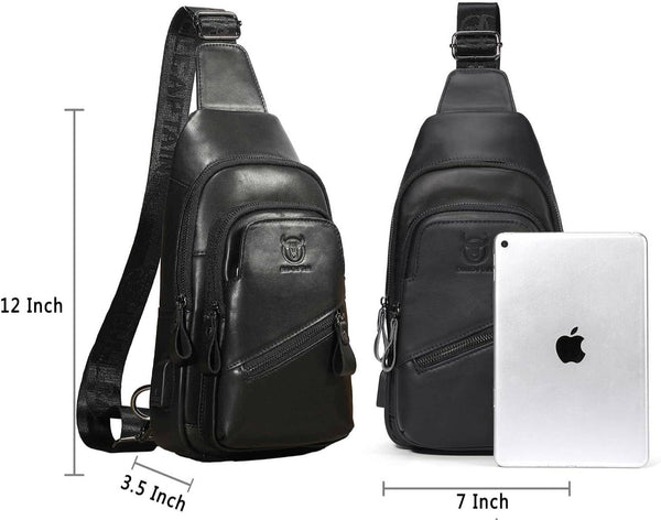 FR Fashion Co. Men's Executive Leather Sling Bag