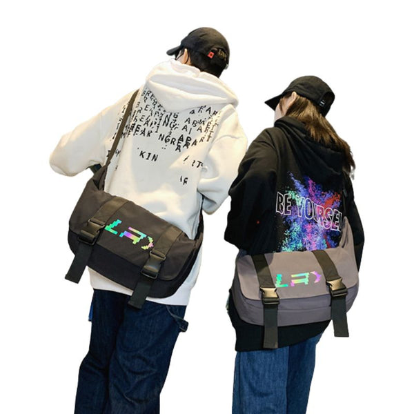 Medium Reflective Messenger Bag