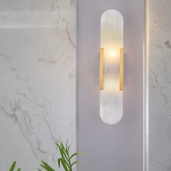 Melange Elongated Alabaster Wall Lamp