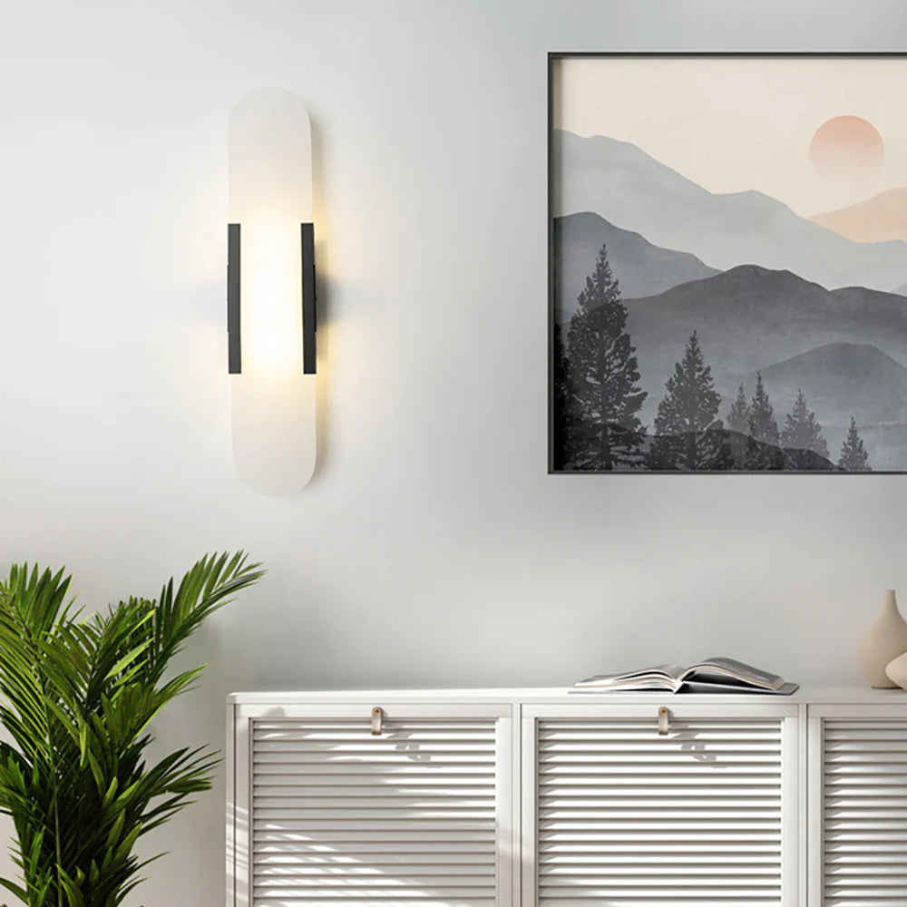 Melange Elongated Alabaster Wall Lamp