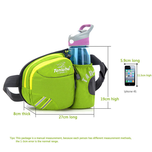 Wautton Outdoor Hiking Walking Waist Pack With Bottle Holder