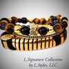Men's Tiger Eye and Lapis Lazuli Bracelet Set