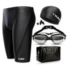 Men Swimming Shorts Waterproof Competition Swim Goggles with Ear-plug Cap Trunks - Sexikinis Swim
