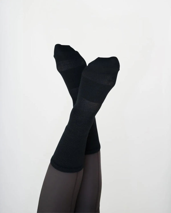 Merino Performance Socks - Black Floral