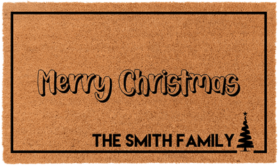 Personalized Christmas Tree Doormat