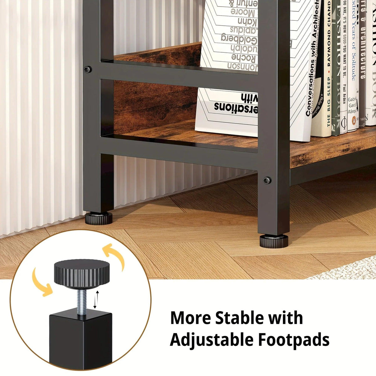 Metal 6-Tier Corner Bookshelf with Spinning Feature for Small Spaces