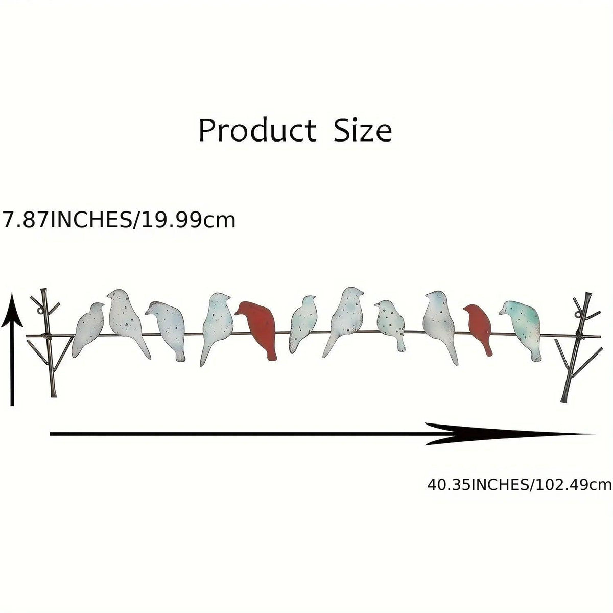 Metal Bird Wall Decoration with Layered Design
