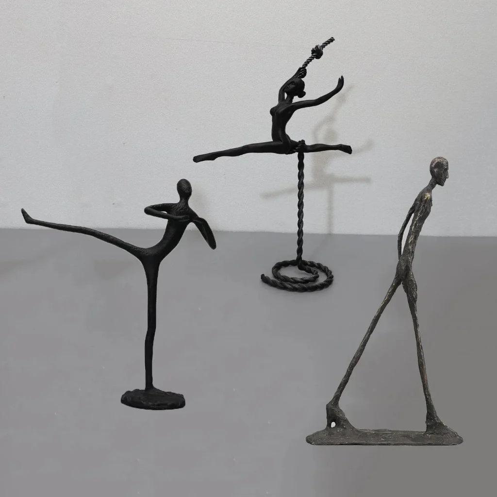 Metal Figure Sculpture Giacometti Style for Your Living Room