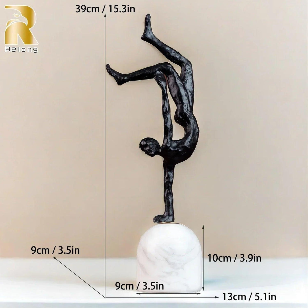 Metal Figurine - Modern Metal Marble Base