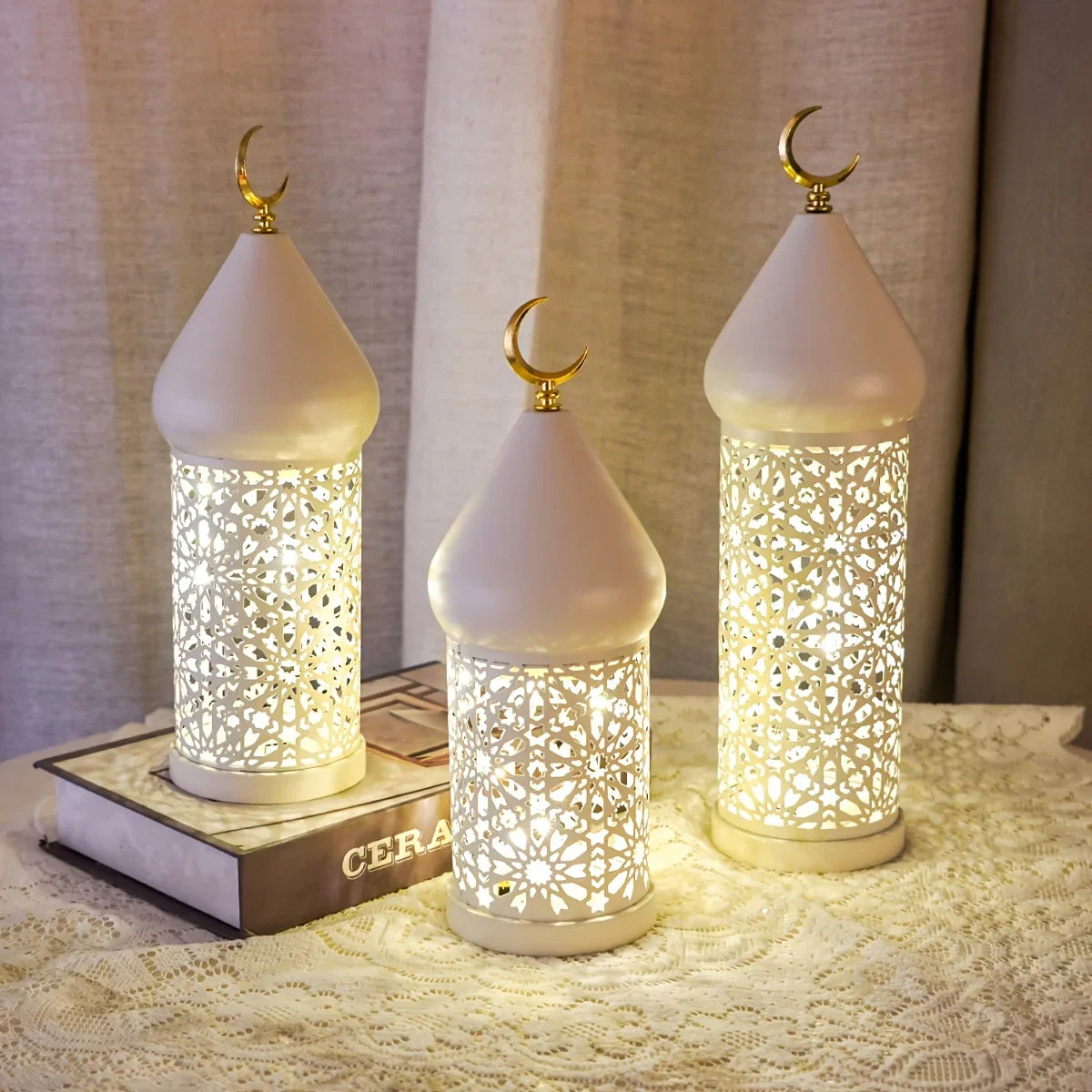 Metal Lantern - Ramadan LED Table Decor