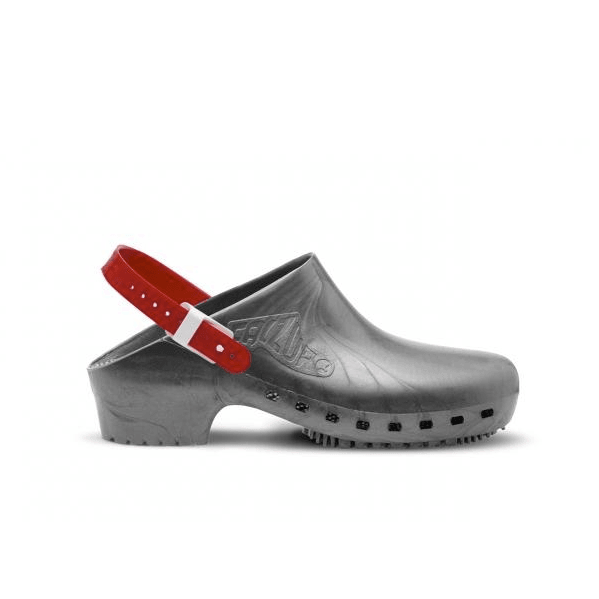 Calzuro Classic Red & Metallic Grey
