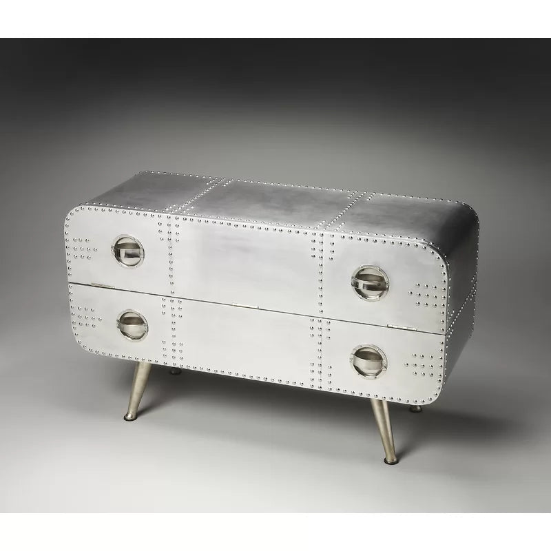 Metalworks Midway Aviator 2 Drawer Accent Chest