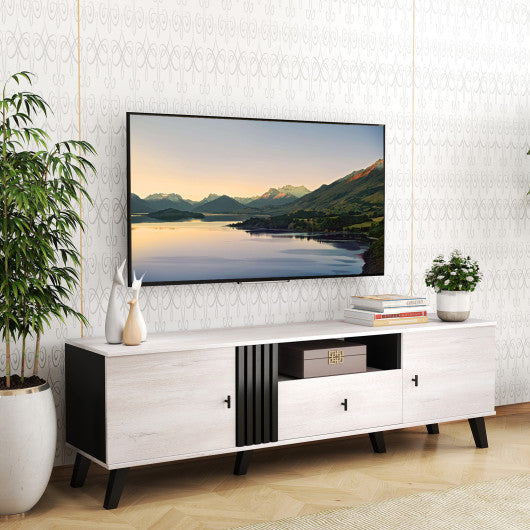 Mid Century Modern TV Stand Entertainment Center for 80