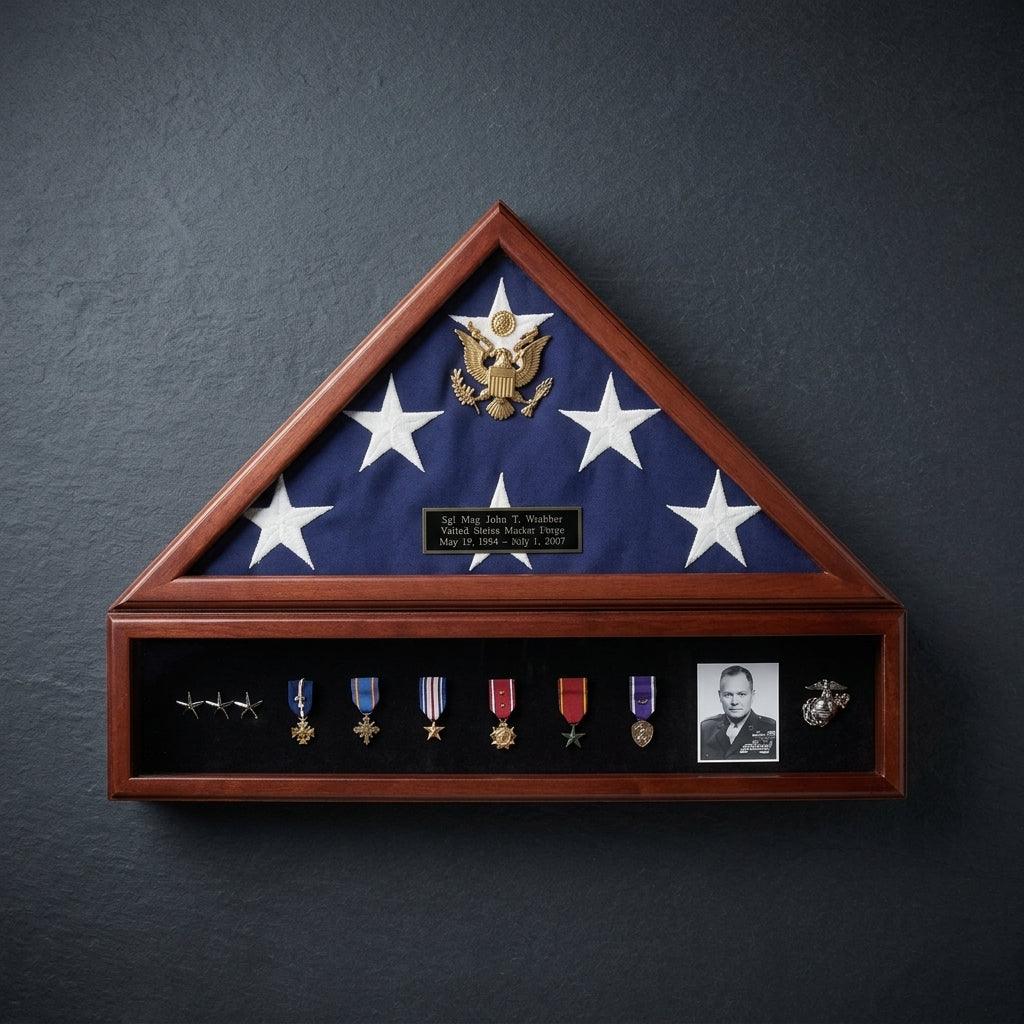 American Flag Case & Medal Display Case - Presidential
