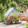 Mini Green House Metal Frame with Waterproof Bottom Mat and Wind Ropes-S