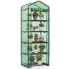 Mini Greenhouse Portable Plant Grow House with 5 Tier Shelves-Green - Green
